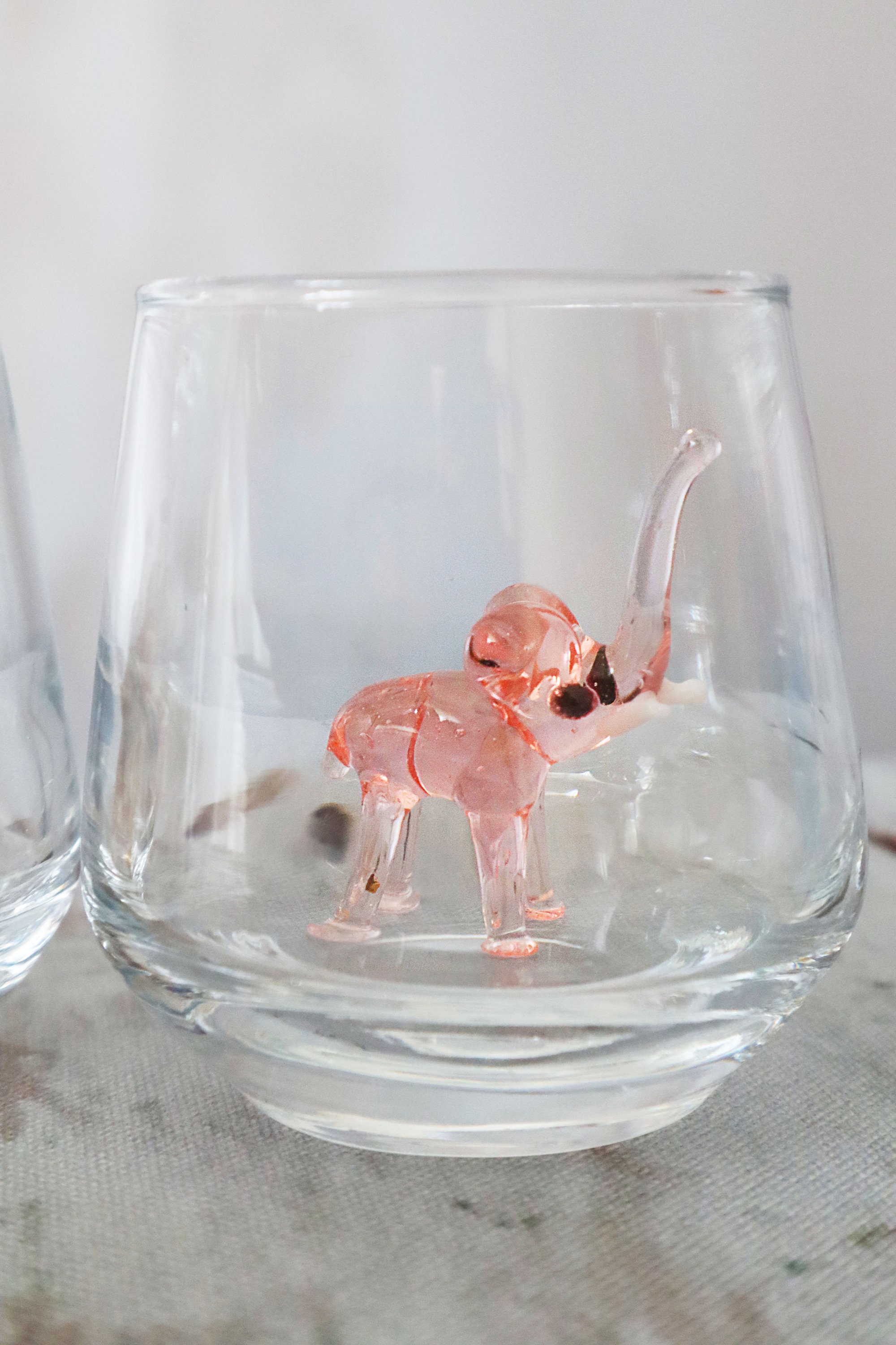 Hipster Elephant with a top hat drinking glass — Mixing Spirits