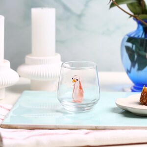 Penguin shot glasses, animal shot glass, cute penguin in glass mug, wedding barware, bachelorette party, cocktail glass, small glass cup, image 7