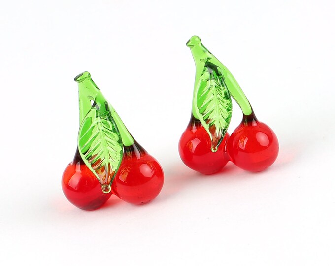 Murano Glass Cherries, Handmade Decorative Glass Art, Gift Idea Etsy