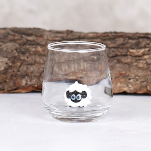 Farm Birthday party shot glass, cow shot glass, cute sheep barware set, farm baby shower, bachelor party, wedding favor shot, cow cup,