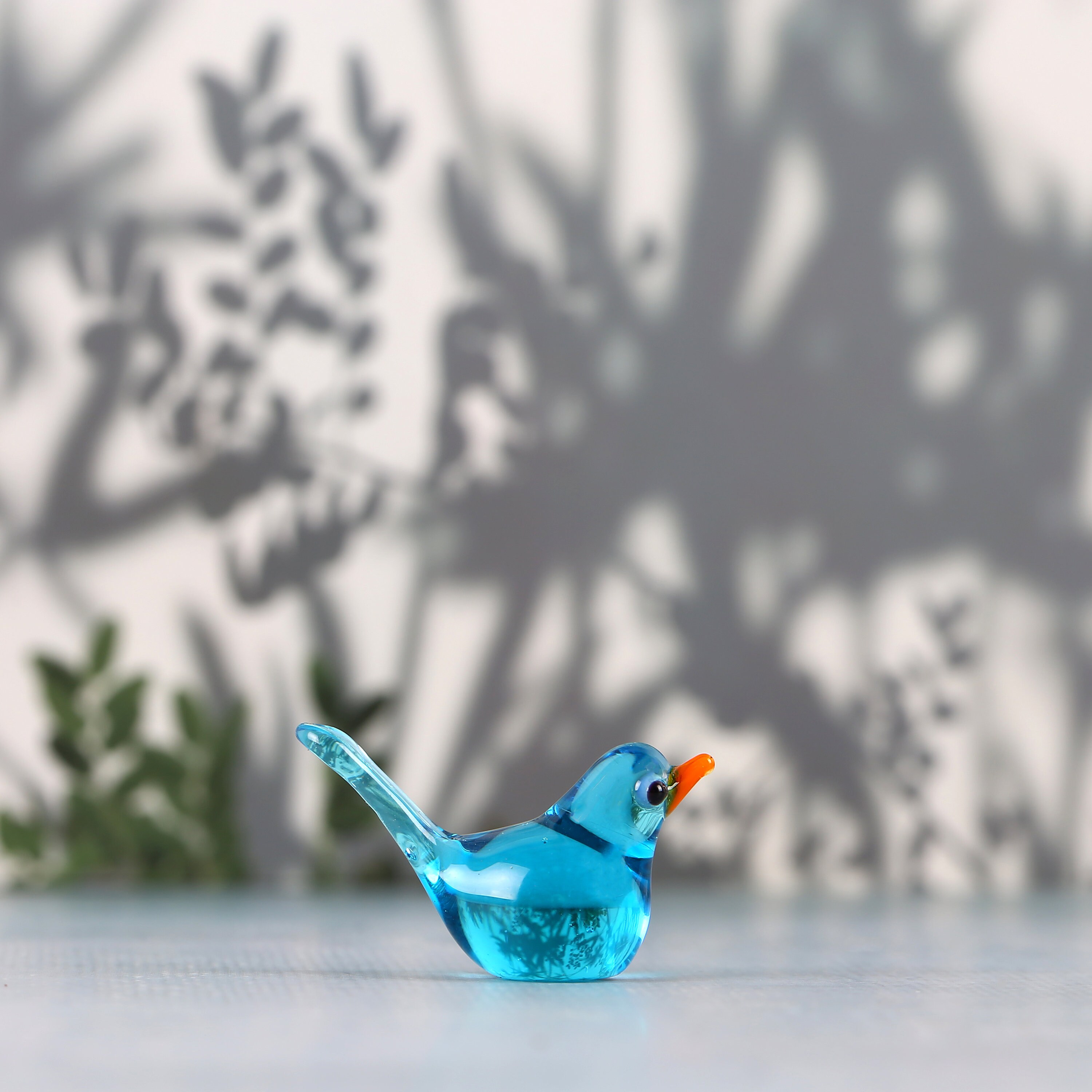Miniature Murano Glass Bird Set, Lampwork Cute Bird, Little Bird