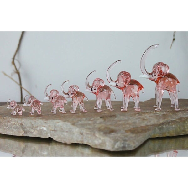 Glass Elephant Etsy
