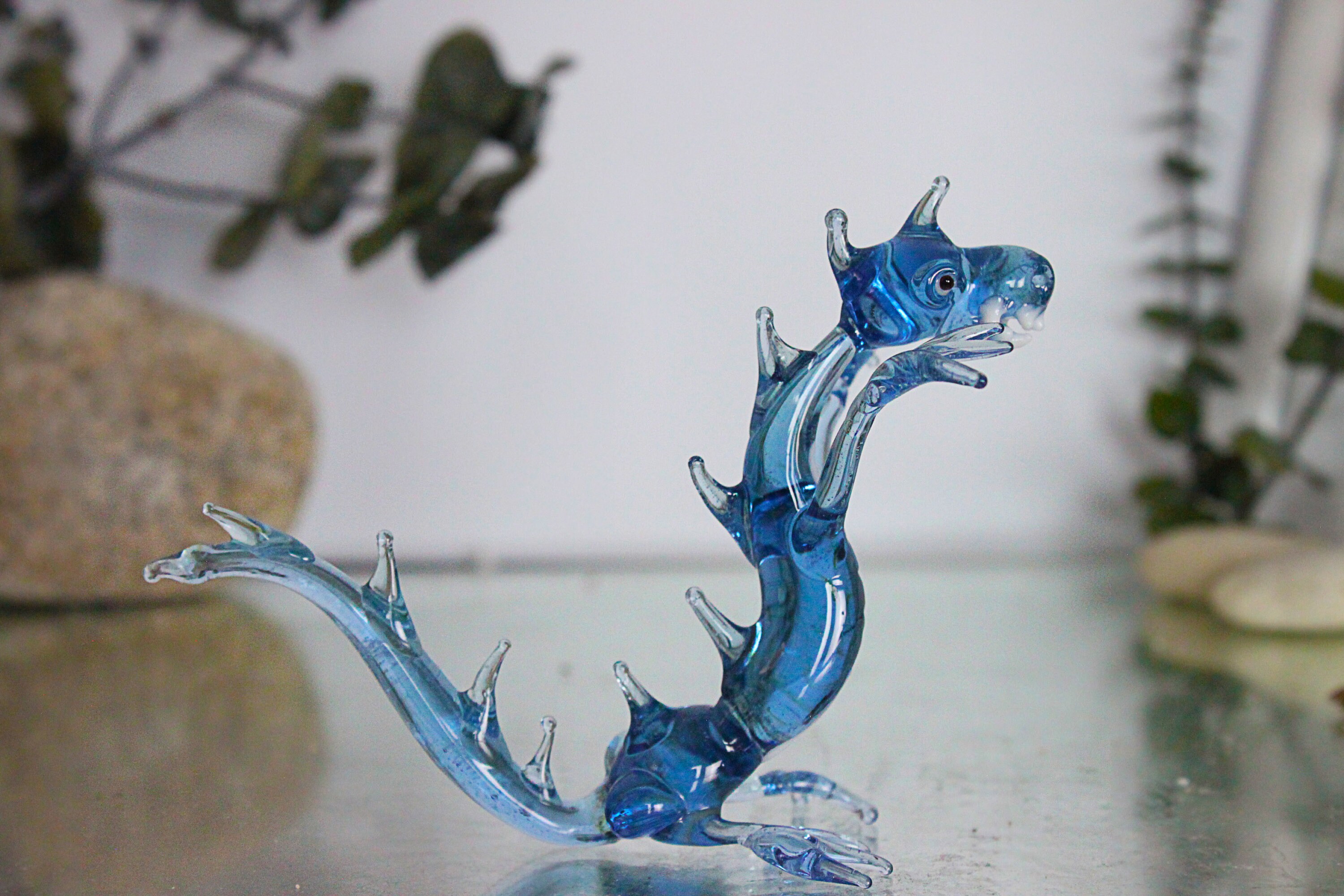 Blue Dragon Murano Glass FigurineGlass Dragonblown glass Etsy