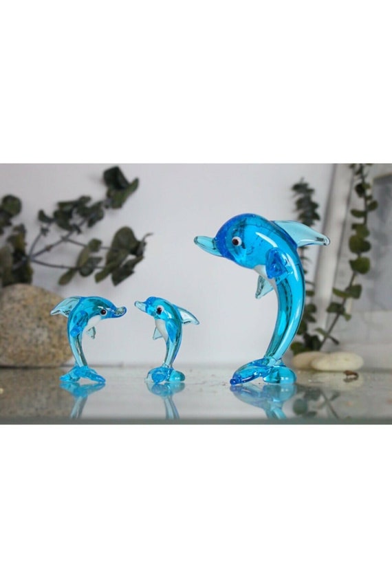 Wine Glass / Water Cup Set of 2 With Handmade Animal Dolphin