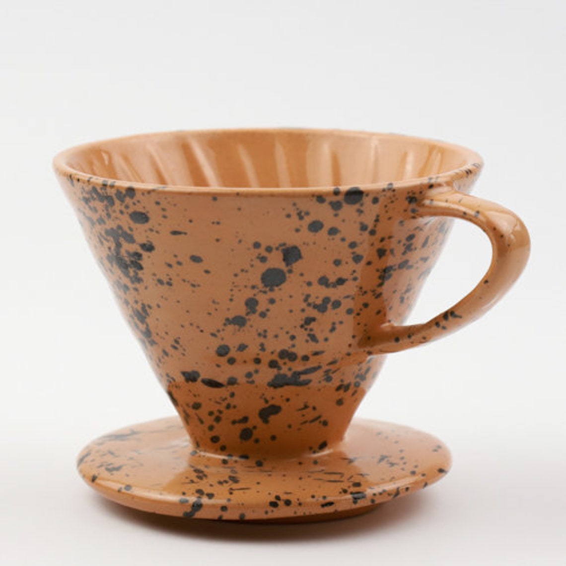 Ceramic Pour over cone ceramic V60 brown coffee dripper Etsy