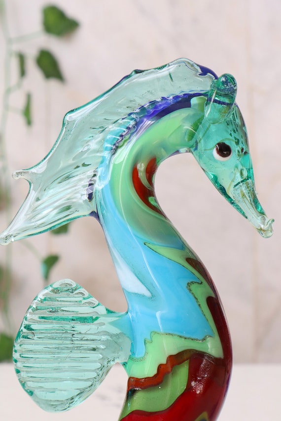 Realistic Handmade Seahorse Figurine Concrete Seahorse Statue Decoration for Garden