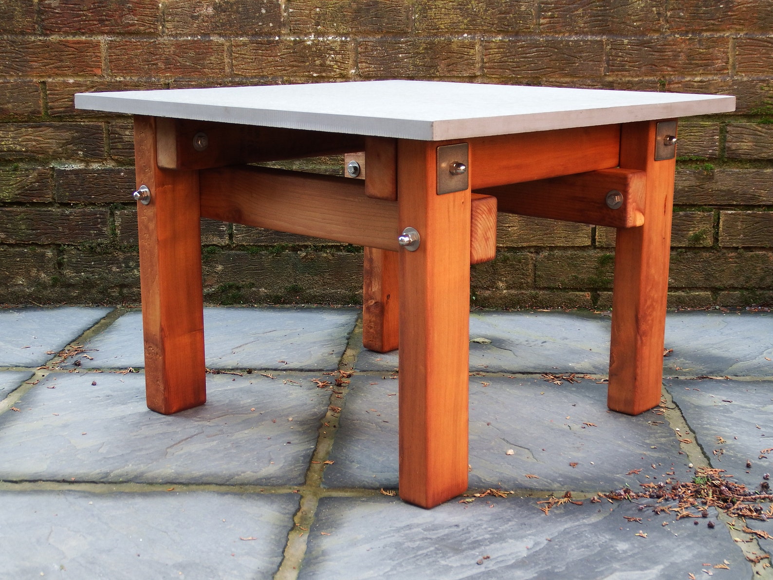 Stone Top Patio Table 1200mm Etsy UK