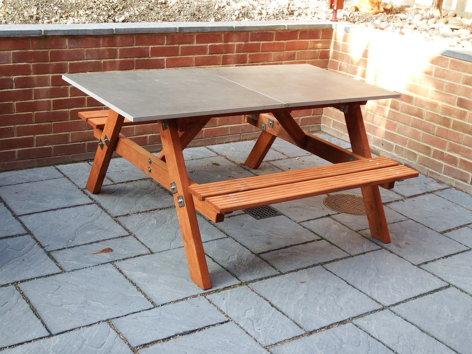 Stone Top Patio Table 1200mm Etsy UK