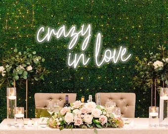 Crazy in Love - LED Neon Sign for Wedding Reception Decoration