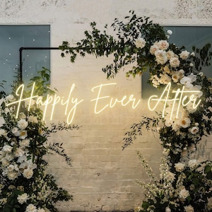 Happily Ever After neon sign, wedding neon sign for reception backdrop, LED neon sign, welcome sign wedding, wedding decorations