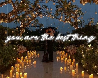 Neon Schild zur Hochzeit - You Are The Best Thing - Personalisierter Hochzeitsempfang Neon-Beschilderung, Leuchtschild für Fotos Kulisse