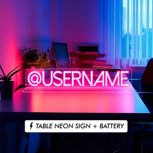 Insegna al neon personalizzata per la tavola, luci al neon a LED con supporto in acrilico, insegna luminosa centrotavola completamente personalizzabile