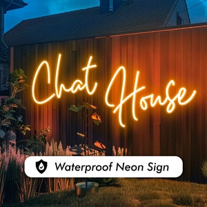 Sinal de néon personalizado à prova d'água - Texto iluminado por néon LED, frase personalizada iluminada em luzes de néon para escritório doméstico ou negócios