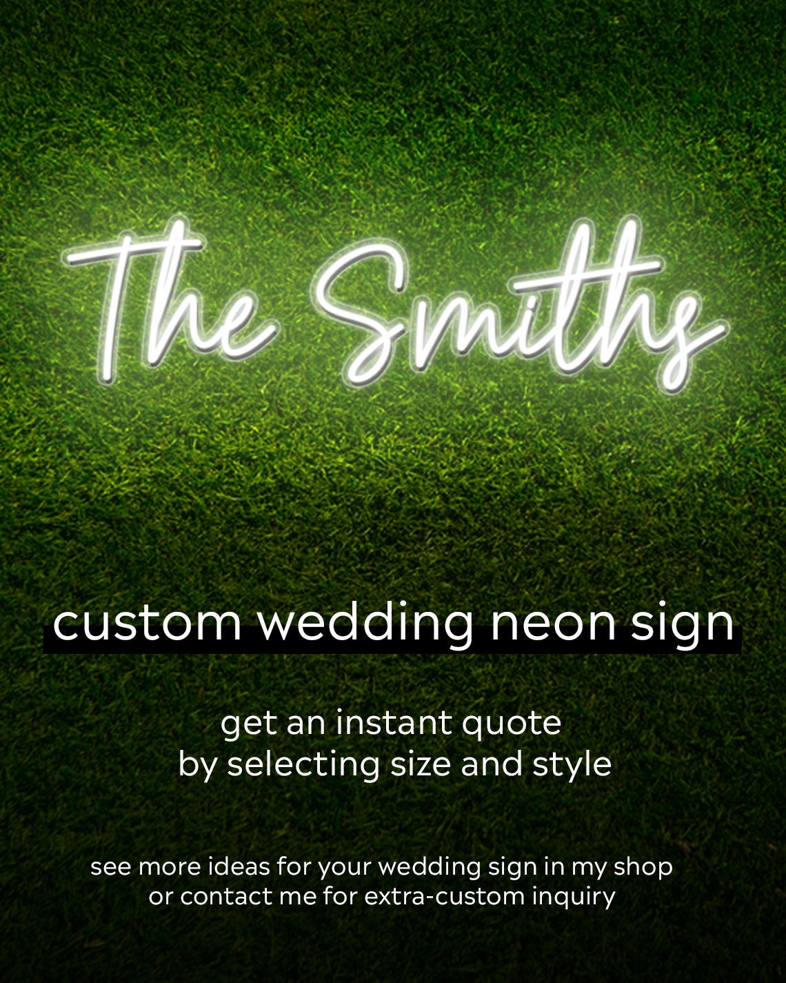 Your surname in neon! Wedding neon sign