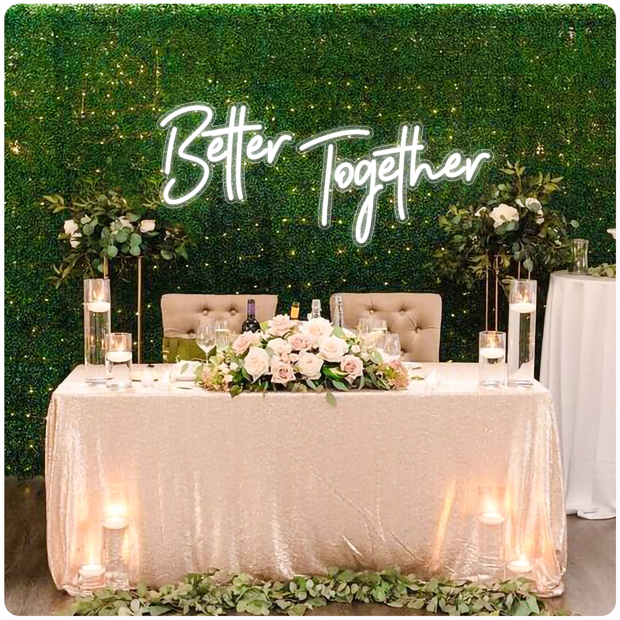 Better Together - 結婚披露宴の装飾用 LED ネオンサイン