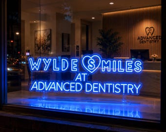 Custom Dental Office LED Neon Sign, Dentist Clinic Wall Decor, Smile Logo Light, Reception Waiting Room Acrylic Business Display