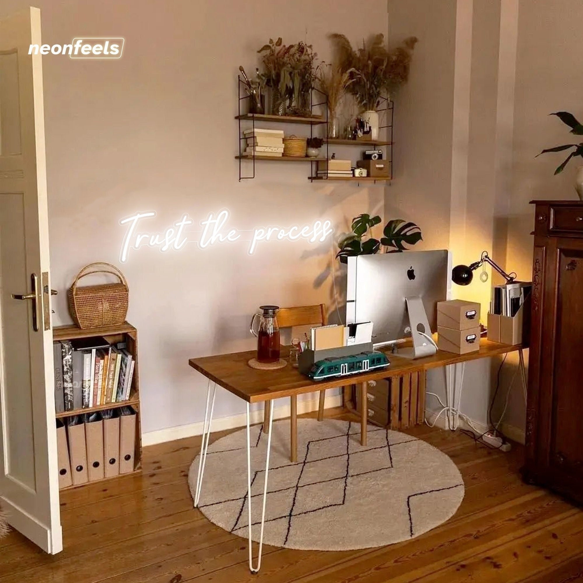 Trust the Process - Neon Sign, LED Neon Illuminated Text, Optimistic ...