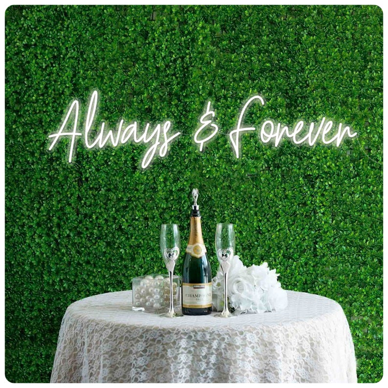 Always & Forever LED Neon Sign for Wedding Reception - Etsy