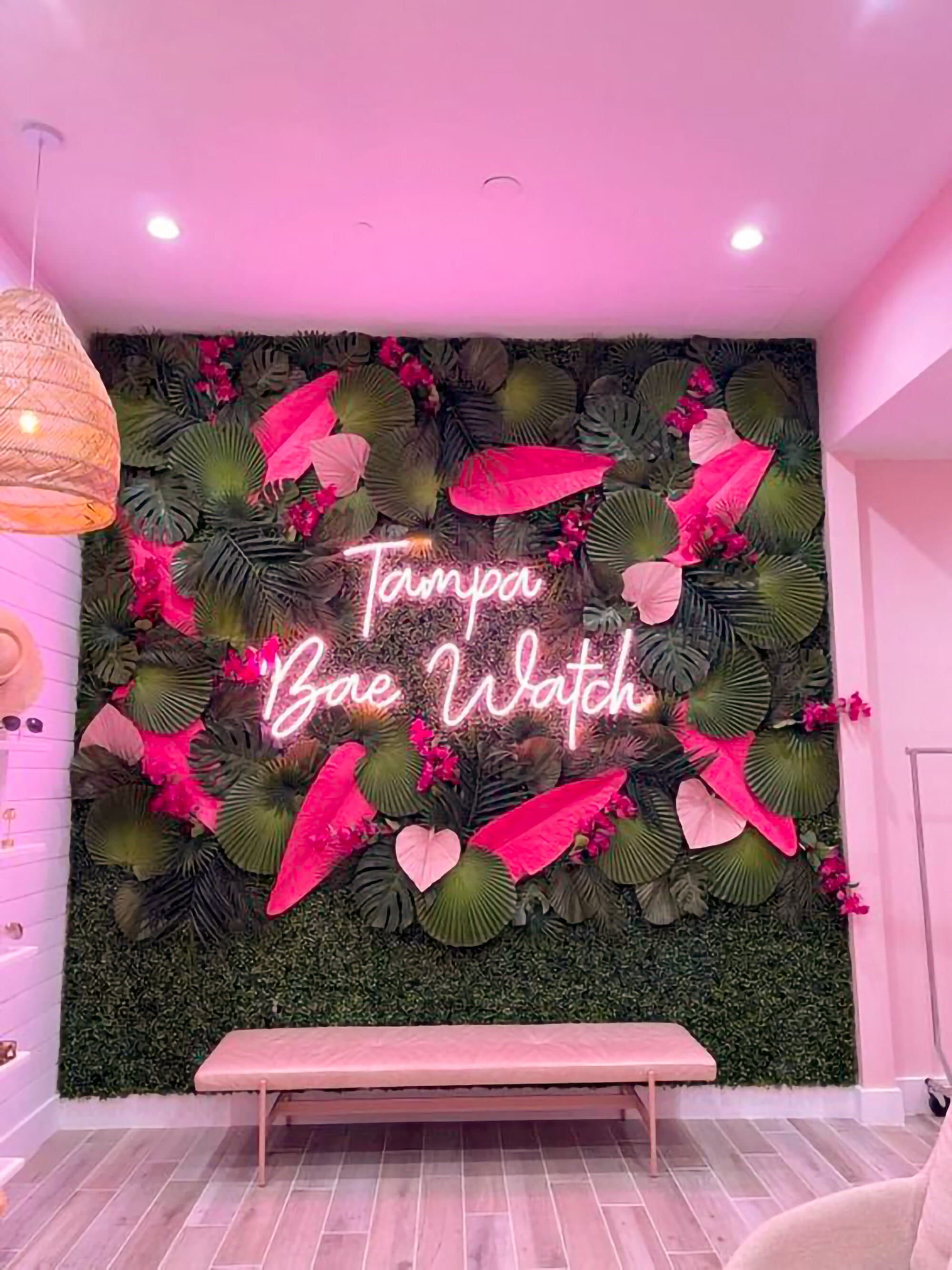 Buy Custom Neon Sign for Flower Wall, LED Neon Lights, Beauty Salon Grass  Flower Wall Backdrop, Instagrammable Lights for Lashes or Nail Bar Online  in India 