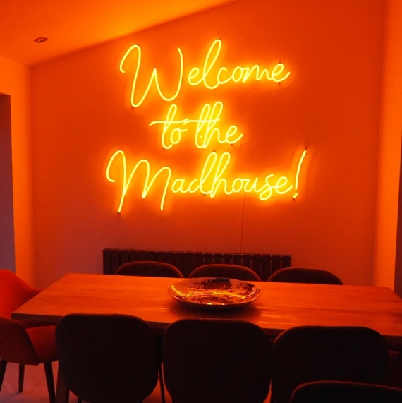 Neon sign 2024 dining room