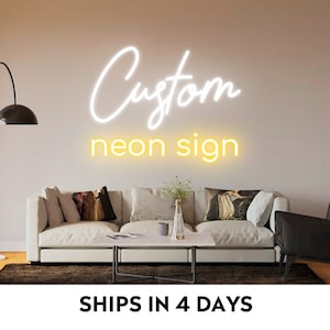 Letrero de neón personalizado: luces de neón LED para decoración de paredes, lámpara de neón LED personalizada, accesorio para sala de estar y espacio familiar