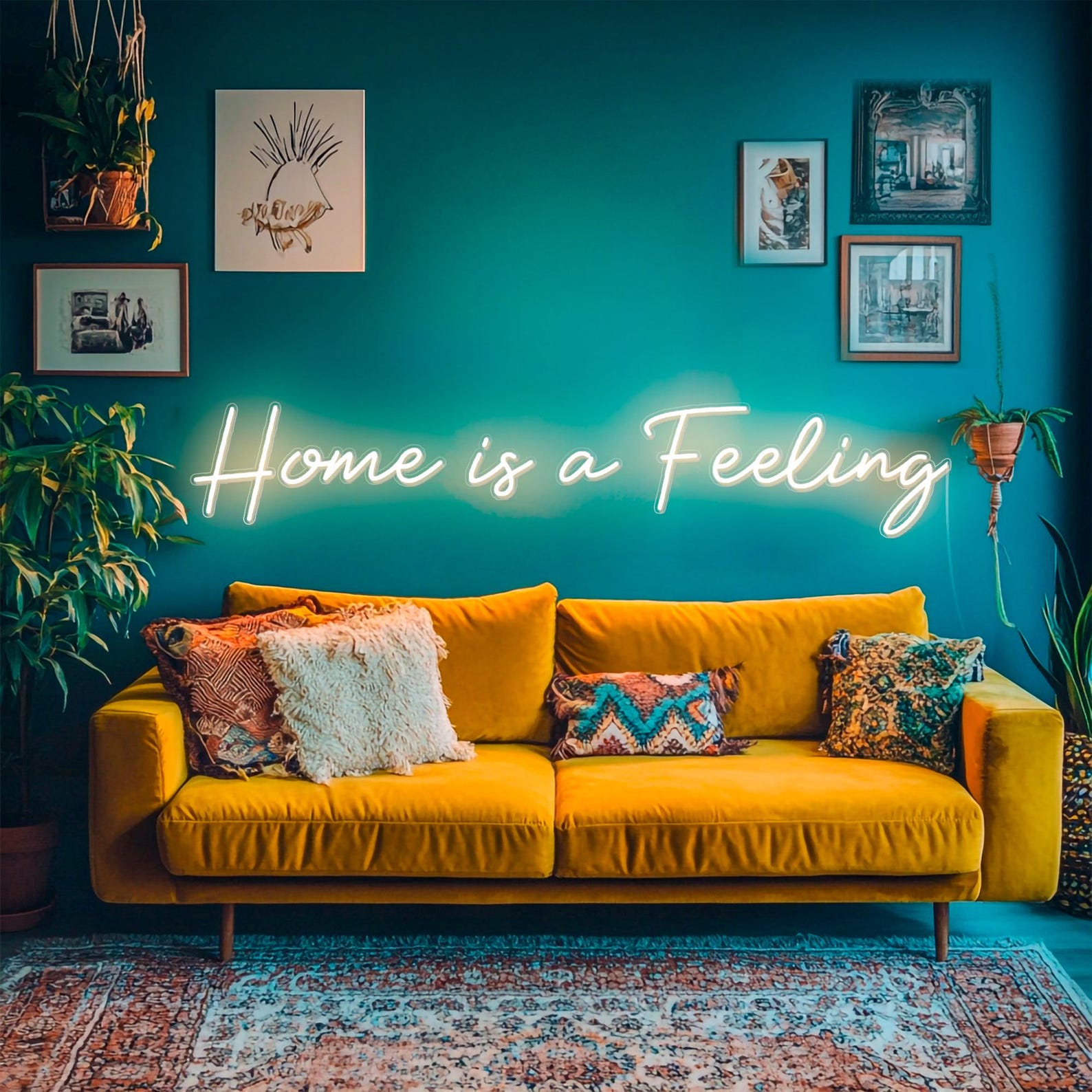 Neon Sign for Eclectic Style Home Decor, Custom Made Colorful LED Wall ...