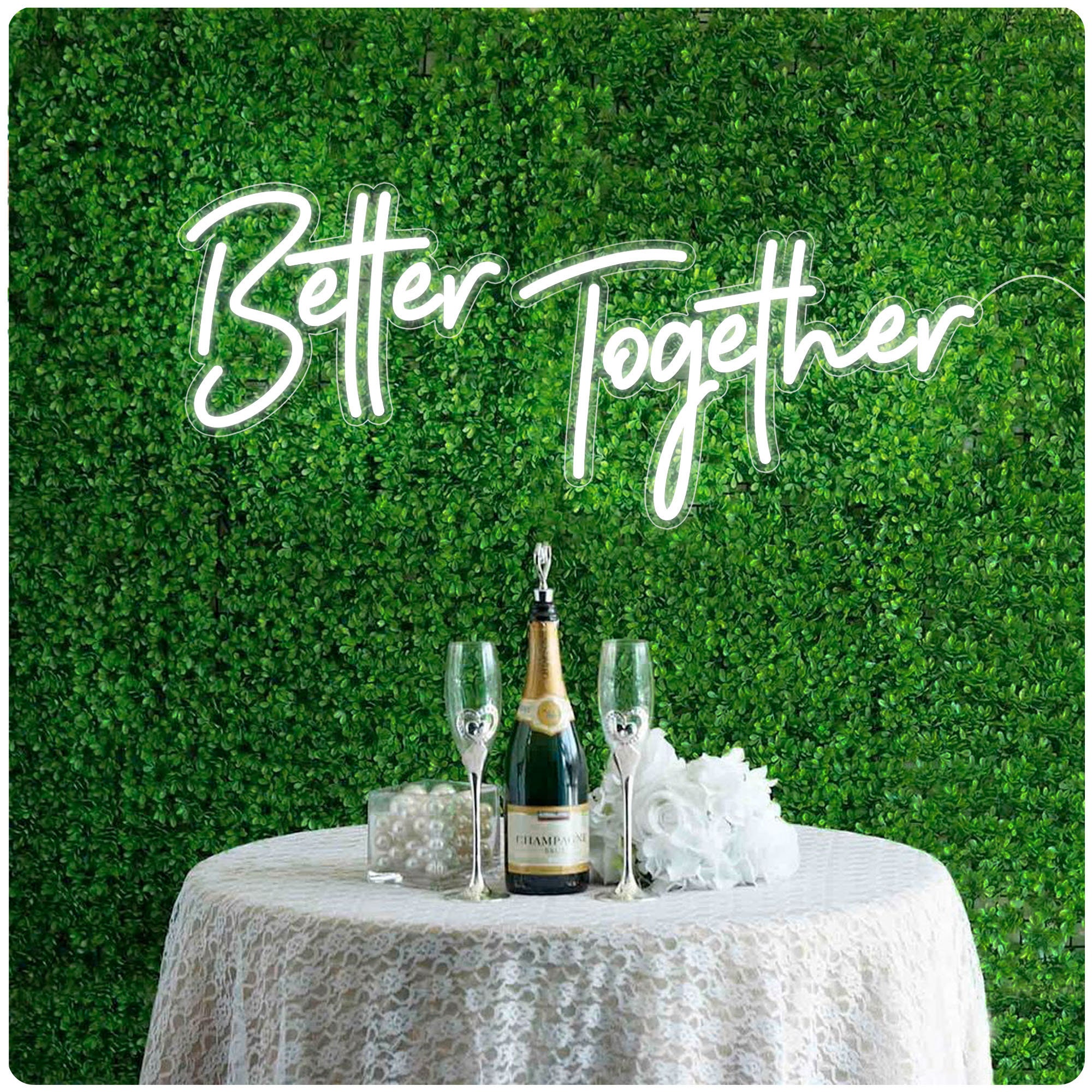 結婚式 ネオンサイン ネオンライト better together Better Together - 結婚披露宴の装飾用 LED ネオンサイン、フォト