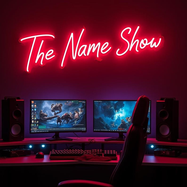 LED Neon Sign - the Name Show, Professional Decor Elevating Podcast ...