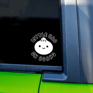 Bao Bundle on Board | Uroczy Dumpling Baby On Board Vinyl Decal na szyby samochodowe | Mały Bao On Board | Baby Bao Dumpling On Board