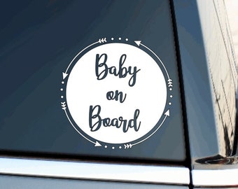 Baby On Board Car Decal | Baby On Board Sticker | Simple Car Sticker | Child On Board Sticker