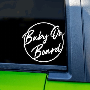 Naklejka na samochód Baby On Board | Naklejka Baby On Board | Naklejka na samochód inspirowana restauracją z lat 50. | Naklejka Child On Board | Neon Inspired Baby On Board