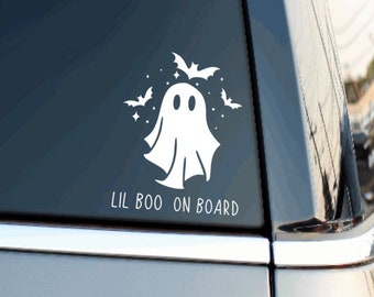 Baby On Board Car Decal | Little Boo On Board Sticker | Ghost Car Sticker | Halloween Baby On Board | Little Boo | Little Ghost Car Decal