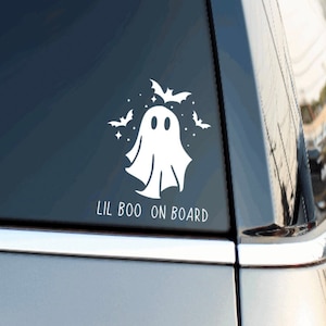 Naklejka na samochód Baby On Board | Naklejka na samochód Little Boo On Board | Naklejka na samochód Ghost | Naklejka na samochód Halloween Baby On Board | Little Boo | Naklejka na samochód Little Ghost