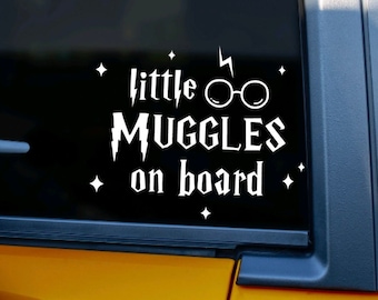 Little Muggle On Board Car Decal | Muggles Decal | Non-Magic Folk | Baby on Board Decal | Wizard Baby | Vinyl Car Decal | Car Sign | Magic