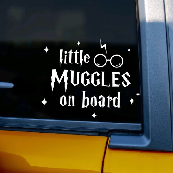 Little Muggle On Board Car Decal | Muggles Decal | Non-Magic Folk | Baby on Board Decal | Wizard Baby | Vinyl Car Decal | Car Sign | Magic