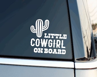 Little Cowboy On Board Car Decal | Little Cowgirl On Board | Newborn Gift | Baby Shower Gift | Yellowstone Decal | Western Baby Car Decal