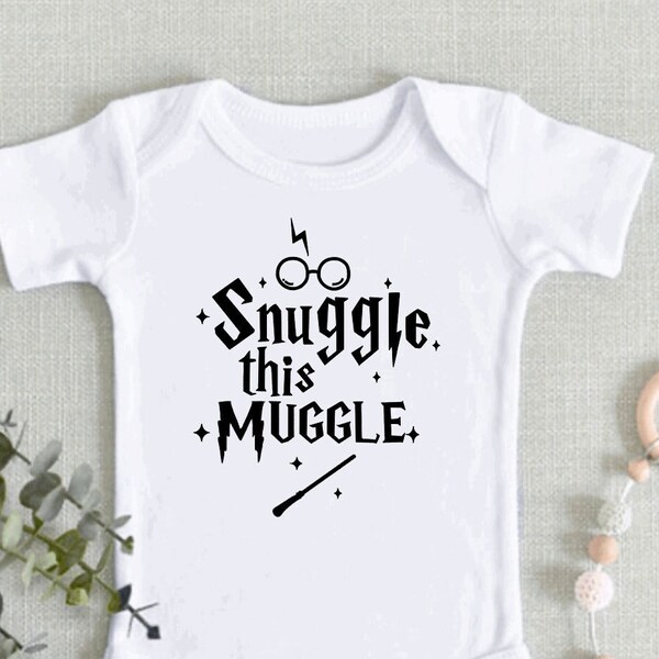 Snuggle This Muggle Onesies® | Wizard Baby Shower Gift | Funny Wizard Baby Clothing | Unisex Baby Romper | Muggles | Newborn Gift