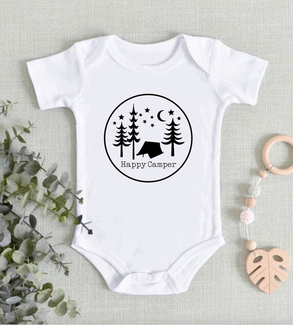 Little Camper Custom Onesie Camping Outdoor Theme Happy Camper