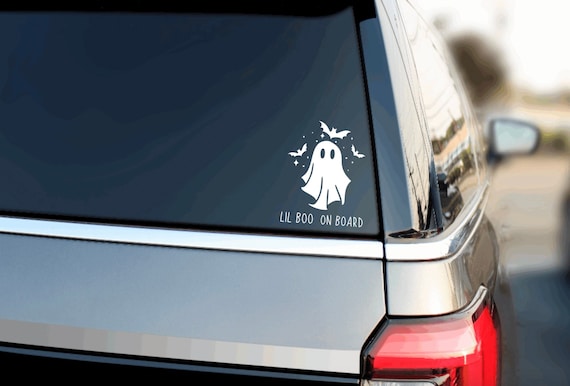 Baby On Board Auto Aufkleber Little Boo On Board Sticker Geist Auto  Aufkleber Halloween Baby an Bord Little Boo Kleines Gespenst Auto Aufkleber  - .de