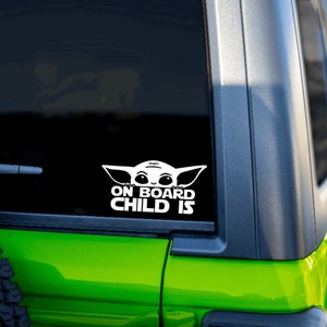 baby Yoda grogu baby Yoda on board Star Wars Mandalorian The Mandalorian on board baby decal car decal newborn