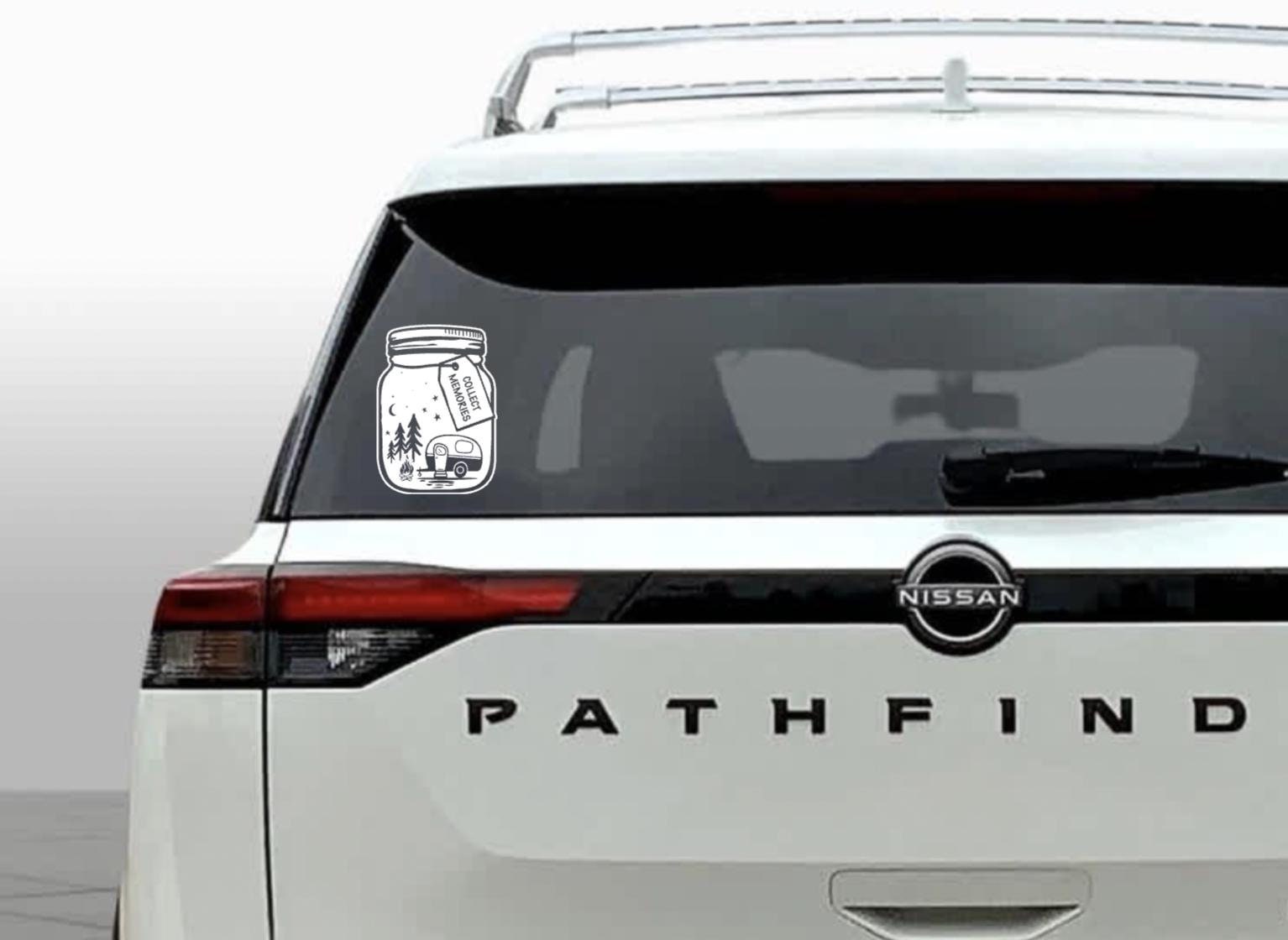 Camping Car Decal | Little Explorer On Board | Collect Memories | Outdoor Car Decal | Adventure Decal | Trailer Trees Camping Decal