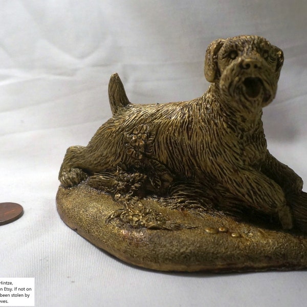 Post-MarvArt Antiqued-Brass Figurine - Sealyham Terrier, Full-Base Version / 1 of 1, 2021