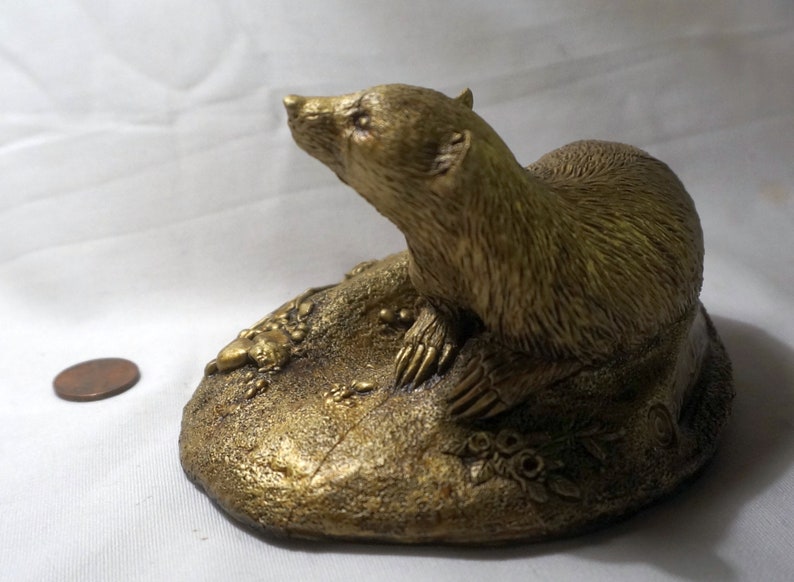 Badger 1 of 1 2021 Post-MarvArt Antiqued-Brass Figurine