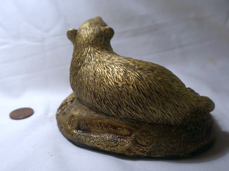 Badger 1 of 1 2021 Post-MarvArt Antiqued-Brass Figurine