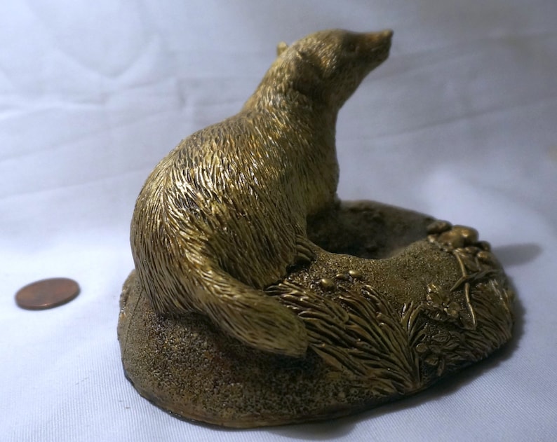 Badger 1 of 1 2021 Post-MarvArt Antiqued-Brass Figurine