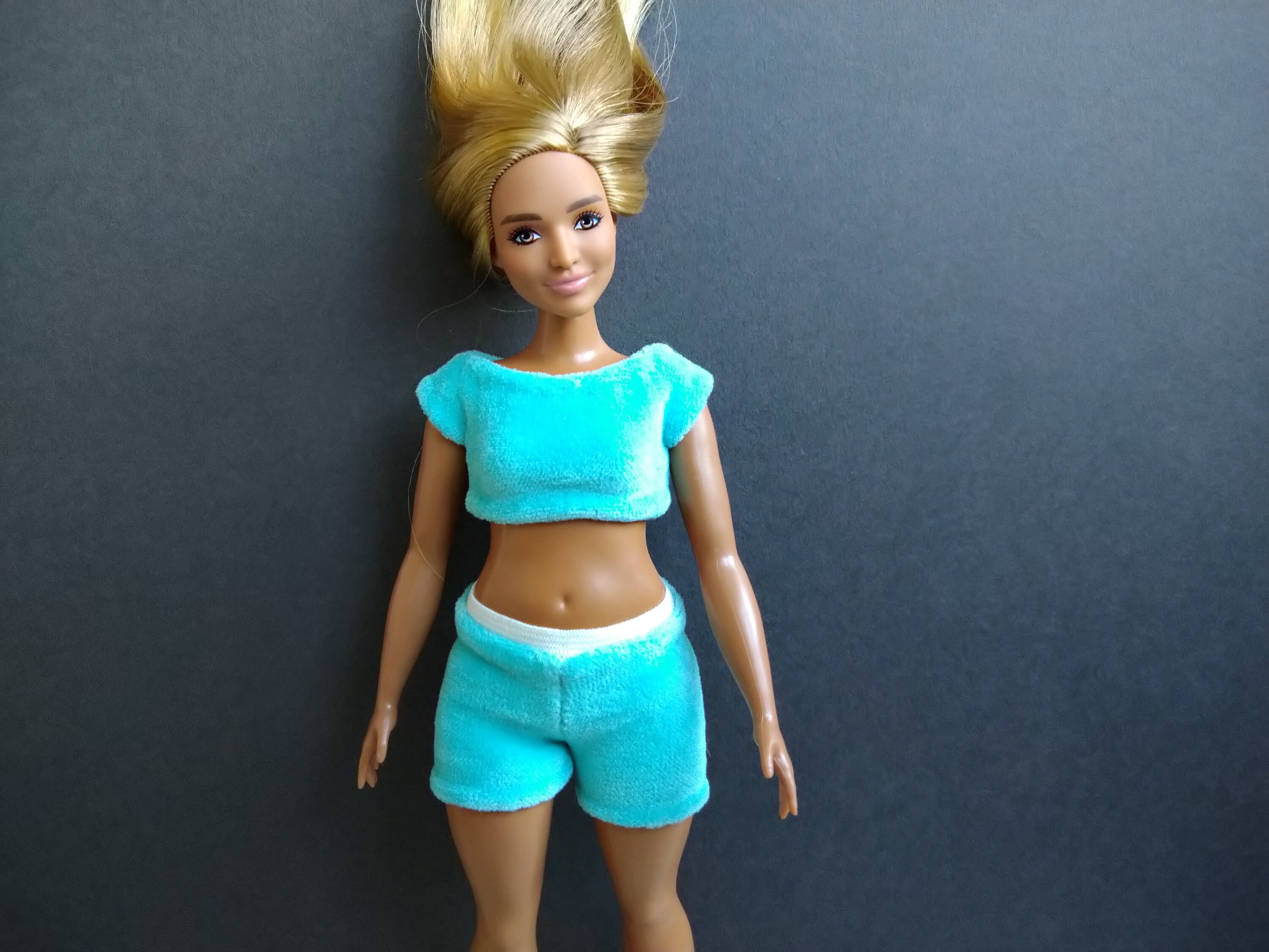 Cute Plush SET for CURVY Barbie Doll. Set top and pants. Etsy