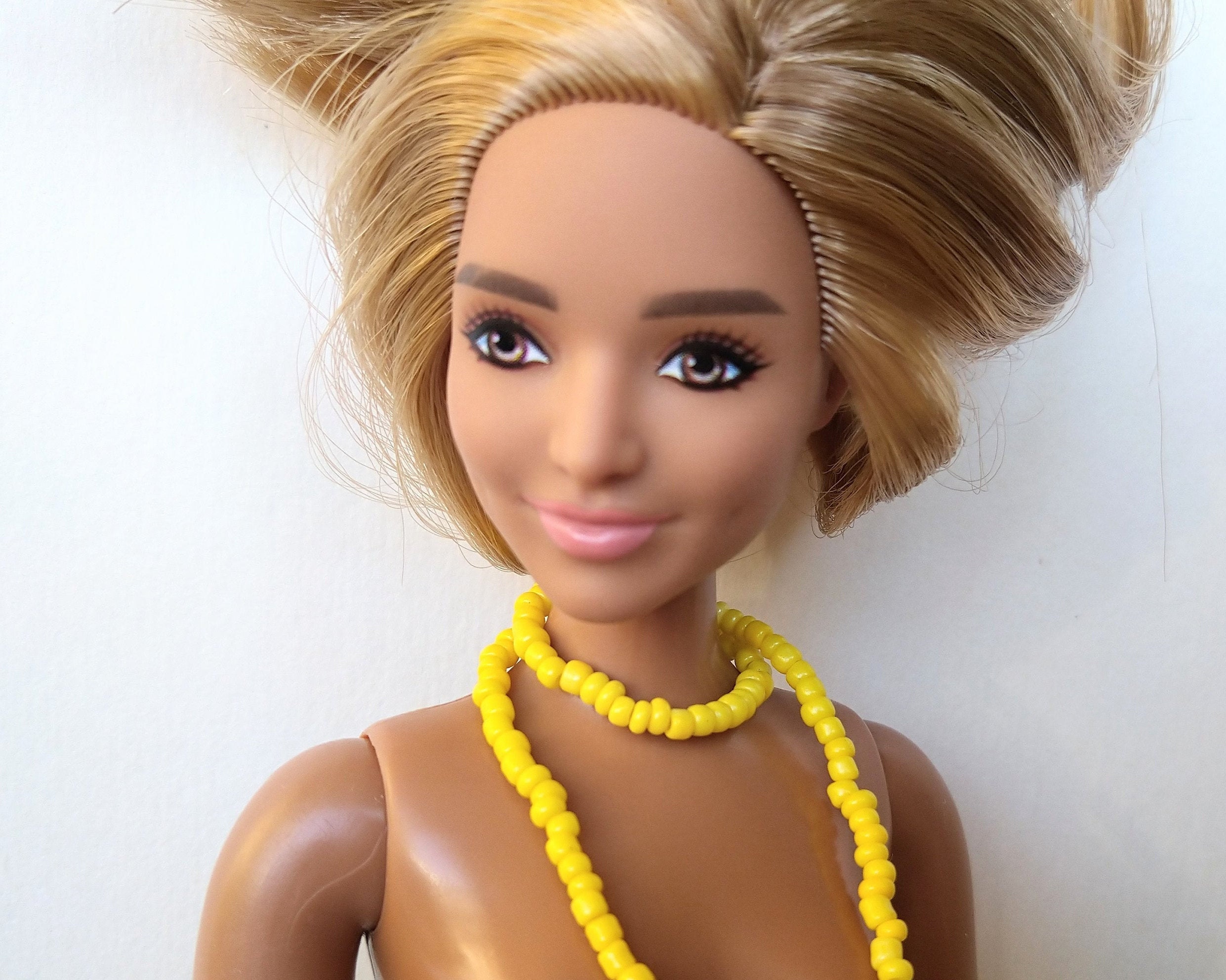 Yellow Beads for Barbie Dolls. Barbie Necklace. Jewellery for | Etsy