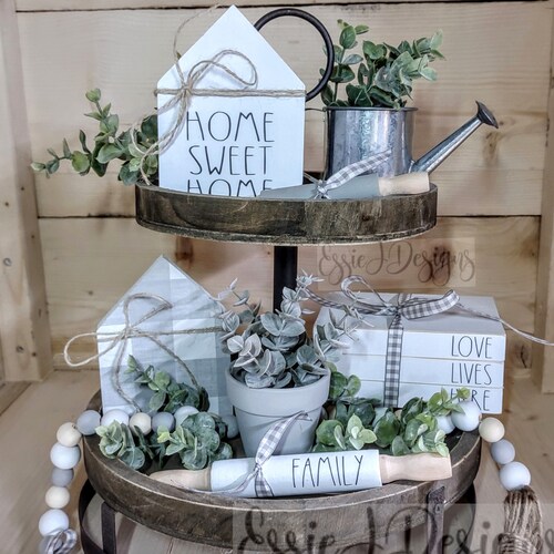 Tiered Tray Decor Bundle Tier Tray Decor Farmhouse Mini Etsy