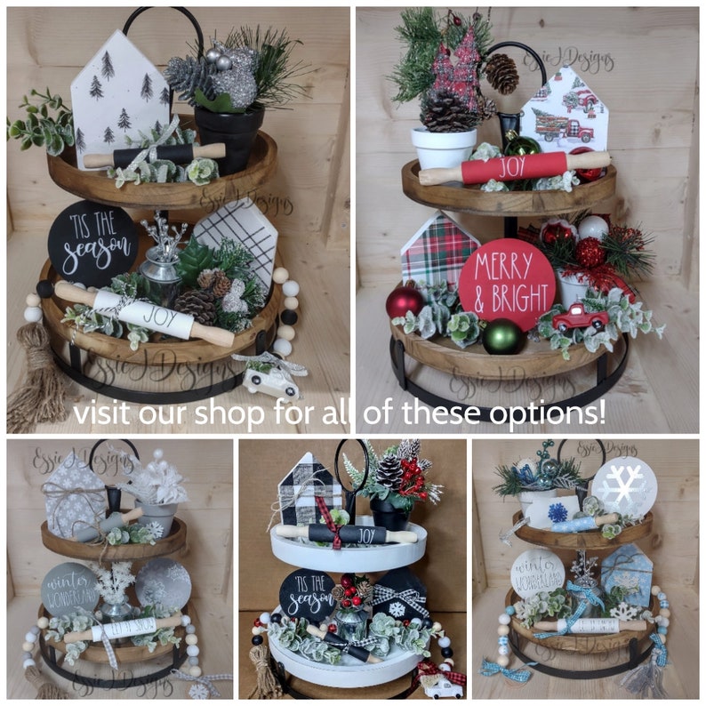 Tier Tray Decor Tray Decor Bundle Farmhouse Tier Tray Etsy
