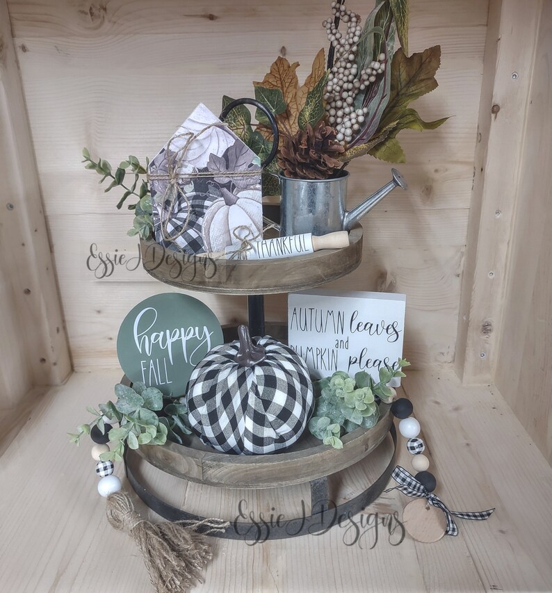 Fall Tier Tray Decor Tier Tray Decor Bundle Fall Decor Etsy